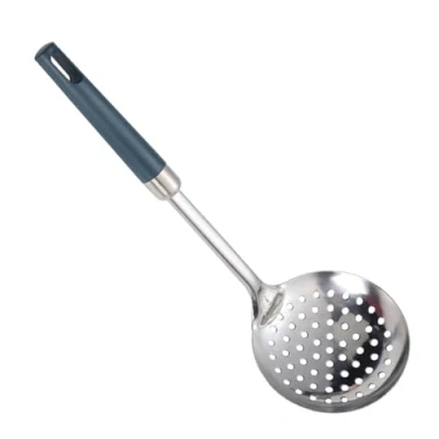 Imagen de Espumadera de Acero Inoxidable, Cuchara Coladora Metal, Ranurada para Skimmer, Cocinar, Utensilios Cocina, con Agujeros(Verde)