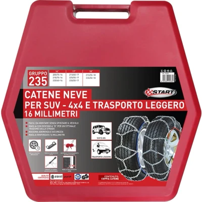 Imagen de START 9286 Cadenas para nieve con instrucciones de montaje, bolsa almacenamiento, guantes protección