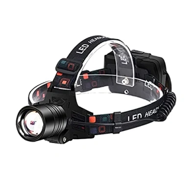 Imagen de EUROXANTY Linterna de Cabeza con Luz Frontal Led 1 Foco Modos para Camping Alta Potencia Linternas Modo Iluminación