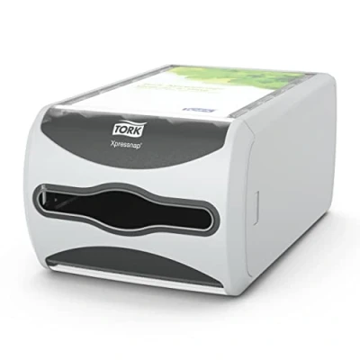 Imagen de Tork Xpressnap 272513 Dispensador de servilletas para mostrador / Ideal restaurantes Compatible con el sistema N4 Gris claro