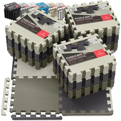 Imagen de Esterilla Fitness Puzzle para Suelos de Gimnasio Set Protección Goma Espuma Losas Caucho Máquinas Deporte, Alfombrilla Protector Expandible Tatami Tapiz Alfombra Gym 3