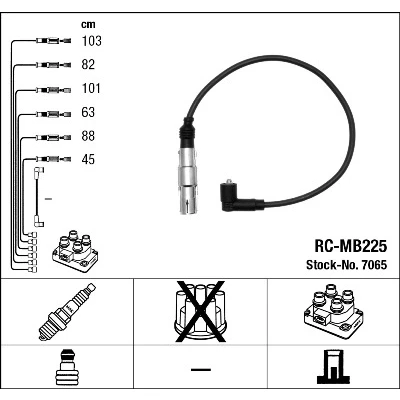 Imagen de NGK 7065 Juego de Cables Encendido 6