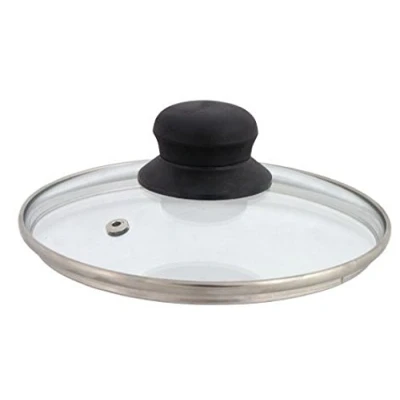 Imagen de Tapa de cristal con anillo acero inoxidable diámetro 12, 14, 16,18, 20, 22, 24, 26, 28 cm, 12 Ø 14 cm