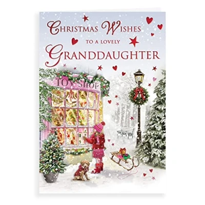 Imagen de Piccadilly Greetings Regal Publishing (C85406) Tarjeta de Navidad tradicional para nieta, 22,86 x 15,24 cm
