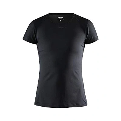 Imagen de Craft Ropa de Entrenamiento Advanced Essence Manga Corta Delgada Jerseys, Mujer, Negro, XS
