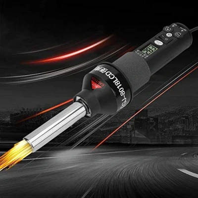 Imagen de 220V 450W Pistola de aire Caliente, LCD Electrónica calor ajustable caliente Estación soldadura desoldadora IC SMD BGA