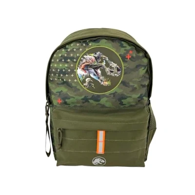 Imagen de CYPBRANDS Jurassic World, Mochila juvenil, Adaptable a carro, Escolar, Material Color Verde, Producto Oficial