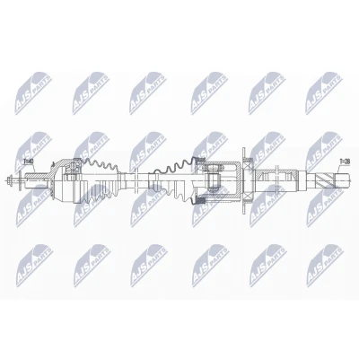 Imagen de NTY NPW VV 145 Árbol de transmisión Eje delantero, derecha 947 Caja cambios manual, 6 marchas VOLVO: V60 I, S80 II