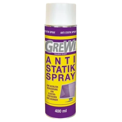 Imagen de Grewi Spray antiestático, 400 ml, protección eficaz contra la carga electrostática y adherencia del polvo