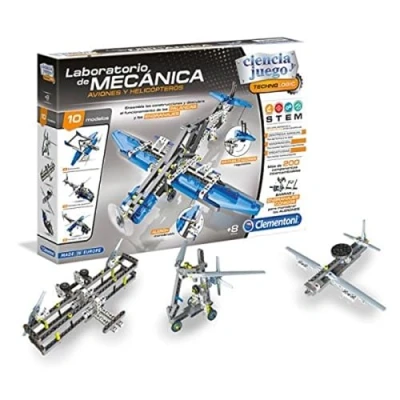 Imagen de Clementoni Mechanics Aviones y Helicopteros juego de construcciones mecánica a partir 8 años, juguete en español (55160)