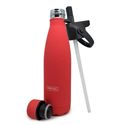 Imagen de Nerthus Termo Doble Pared para Frios y Calientes, Acero Inoxidable, Coral, 500 ml