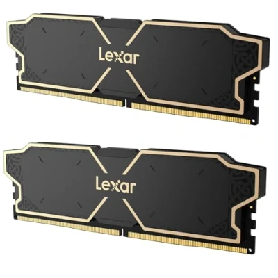 Imagen de Lexar Thor OC DDR5 RAM Kit 16GB (2x8GB) 6000MHz, Memoria Escritorio DRAM UDIMM 288 Pin, computadora Juegos Alto Rendimiento para Intel XMP 3.0/AMD Expo, ECC Integrado, 1,25 V (LD5U08G60C38LG RGD)