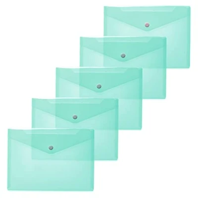 Imagen de HERMA 20060 Bolsas transparentes para documentos (25 x 18 cm, polipropileno, 5 unidades), color turquesa