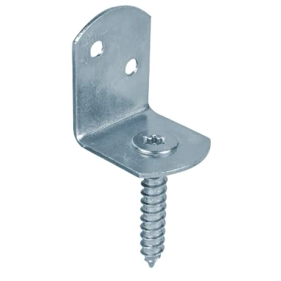 Imagen de Alberts 204822 Escuadra roscada para celosía en forma de L, distintos modelos, Galvanizado azul, Altura total 83 mm, Juego 12