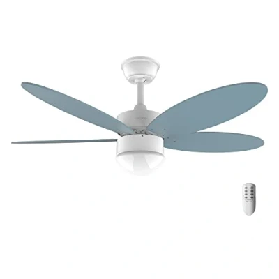 Imagen de Cecotec Ventilador de Techo con Luz EnergySilence Aero 4260 Sky. 40 W, Motor DC, Diámetro 42 5 Aspas Reversibles, LED, Mando a distancia, Temporizador, 6 Velocidades