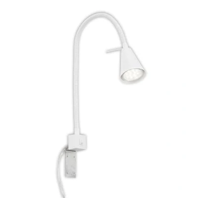 Imagen de BRILONER Flexo led escritorio, Brazo Flexible, Incluye Interruptor de Encendido/Apagado, 4 Vatios, 400 Lúmenes, 3000 Kelvin, lampara luz lectura, lectura libro, blanco