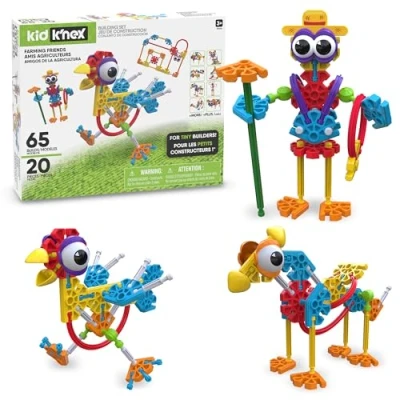 Imagen de Basic Fun 85052 Kid K&#039;NEX Farmin&#039; Friends 20 Model Building Set 61pc