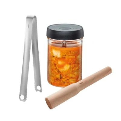 Imagen de Gefu Set de fermentación Nativo, 5 Piezas Frascos térmicos para Comida, Vidrio borosilicato, Multicolor, único