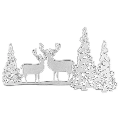Imagen de Ideen mit Herz troqueles, diseño de ciervo en el bosque, 14,7 cm x 7,9 cm, invierno, navidad