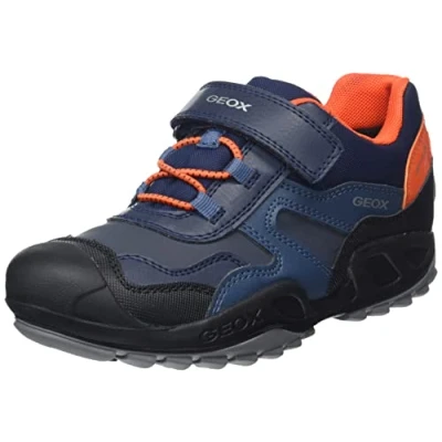 Imagen de Geox J New Savage Boy B A, Zapatos para Niño, Multicolor (Navy/Orange), 24 EU