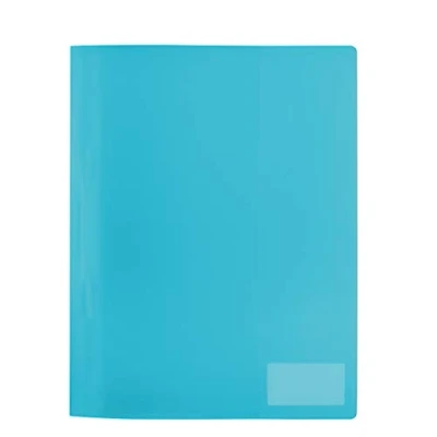 Imagen de HERMA Carpetas translúcido DIN A4 de plástico resistente y fácil limpiar con etiqueta, 1 carpeta película PP, Azul claro