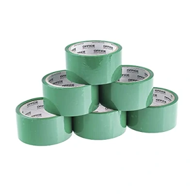 Imagen de OFFICER PRODUCTS 15025031 02 Cinta adhesiva para embalaje, 6 rollos, 48 mm de ancho x 46 m largo, polipropileno colores con adhesivo acrílico/cinta embalaje