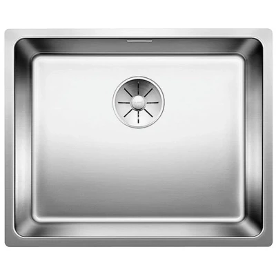 Imagen de BLANCO ANDANO 500 U 522967 Fregadero para montaje bajo encimera, seno con sistema de desagüe InFino, acero inoxidable satinado