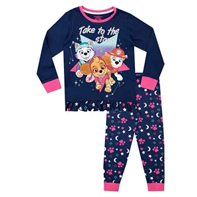 Imagen de Paw Patrol Pijamas de Manga Larga para niñas La Patrulla Canina Azul 4 5 Años