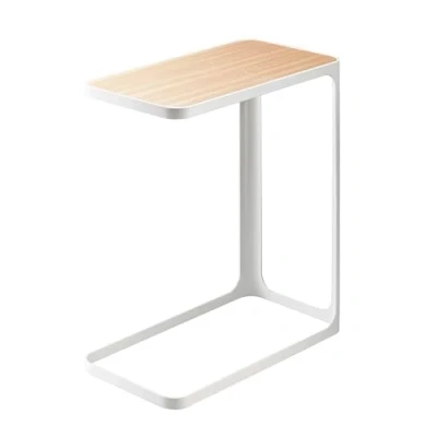 Imagen de YAMAZAKI Marco Mesa Auxiliar, Madera de Fresno, Blanco, Talla única