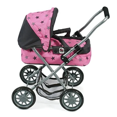 Imagen de Bayer Chic 2000 Cochecito Smarty para muñecas, diseño de Estrellas, Color estrellita Gris (555)