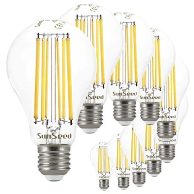 Imagen de SUNSEED 10x Bombilla Estándar Filamento LED E27 13W = 115W Blanco Neutro 4000K