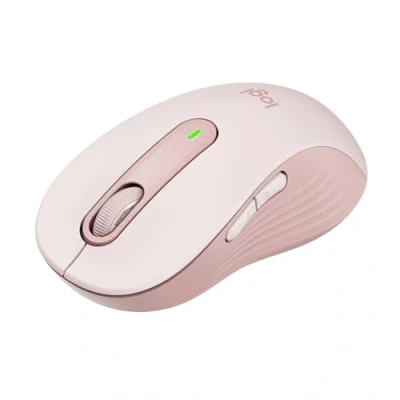 Imagen de Ratón inalámbrico Logitech Signature M650, Para manos grandes/zurdos, Bluetooth, Accesos directos, Personalizable, USB, Rosa