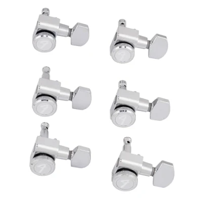 Imagen de Fender Clavijas Bloqueantes para Guitarra Eléctrica Stratocaster/Telecaster, Set de 6, Cromo