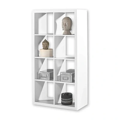 Imagen de Stella Trading STYLEcontemporána estantería cubo en blanco, adecuado para cajas plegables, separadora de espacios con compartimentos abiertos, 77 x 147 38 cm (ancho/alto/profundo)