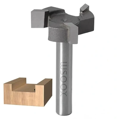 Imagen de WSOOX Fresas vástago de 1/4&quot; Brocas fresadoras para tabla snowboard CNC fresadora madera, fresa rebajadora losa