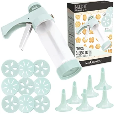 Imagen de Need&#039;it Kit de máquina con 22 discos para galletas (set accesorios repostería y decoración tartas secas