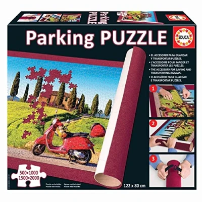 Imagen de Educa Parking Puzzle Tapete Enrollable Apto para Puzzles de 500 a 2000 Piezas Utilízalo como Porta y organizar Guardar Tus (17194)