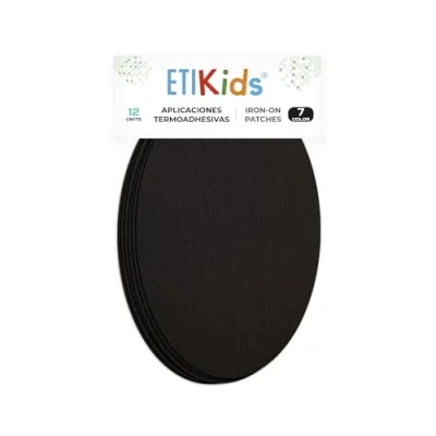 Imagen de Rodilleras color Negro termoadhesivas de plancha. Coderas para proteger tu ropa y reparación pantalones, chaquetas, jerseys, camisas. 16 x 10 cm. RP7 (12)