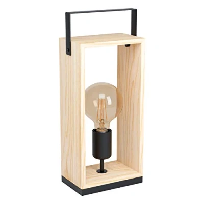 Imagen de Eglo FAMBOROUGH Lámpara de Mesa, Negro, Natural