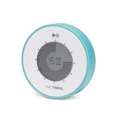 Imagen de Time Timer Twist Reloj Digital de Cuenta Regresiva 90 min — para el Aprendizaje los niños en Aula, Herramienta Estudio hogar, Ejercicio y Temporizador Cocina (Lake Day Blue)