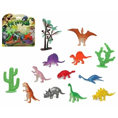 Imagen de BigBuy Kids Dinosaur Set de Dinosaurios, Multicolor (S1130613)