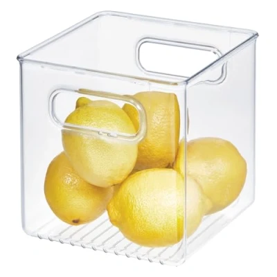 Imagen de iDesign Cabinet/Kitchen Binz Caja organizadora, organizador de cocina mediano en plástico, cajón para frigorífico, transparente