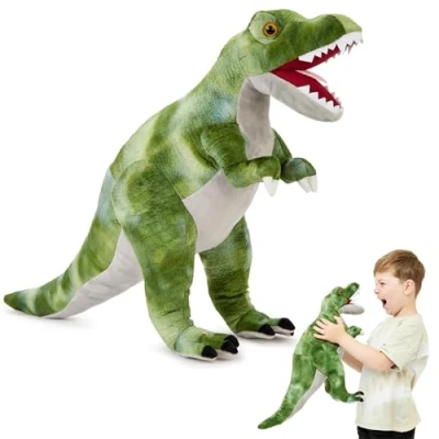 Imagen de Zappi Co T Rex (Verde) Peluche para niños (Altura de 48 50 cm) Colección Animales Safari Oso Primer Hijo recién Nacido