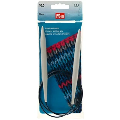 Imagen de Prym Agujas Circulares MS 60 cm 10,00 mm Plata, Latón, Plateado, 10,0