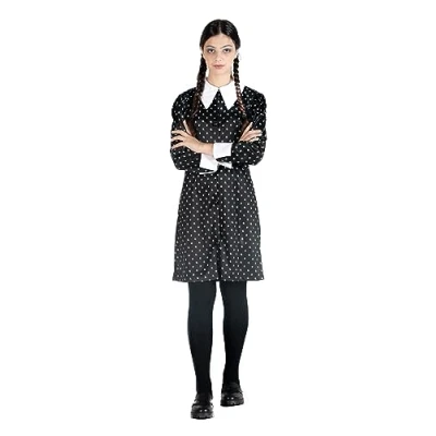 Imagen de Ciao Miércoles Addams vestido disfraz niña original Wednesday (Talla S)