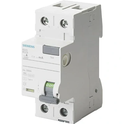 Imagen de Siemens sentron Interruptor diferencial 5sv 70mm Clase a 2 Polos 40a 30ma