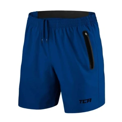 Imagen de TCA Pantalones Cortos Hombre Deporte con Bolsillos de Cremallera Pantalon Corto Tecnología Elite Tech Gym Running Crossfit Azul, XXL