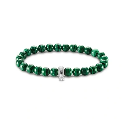 Imagen de Thomas Sabo pulsera con dijes piedras verdes plata de ley 925 X0284 475 6 L15