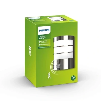 Imagen de Philips Calgary aplique de exterior acero sensor