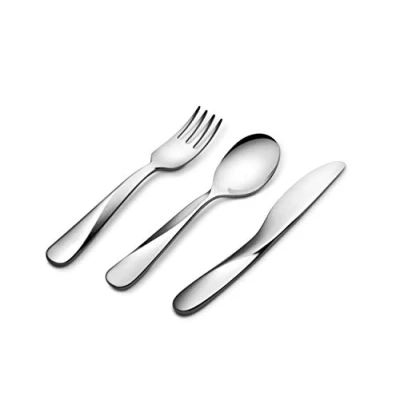 Imagen de Alessi Giro Kids Collection UNS06S3 , Juego de Cubiertos Para Niños los Primeros Almuerzos Solos, Acero Inoxidable 18/10,